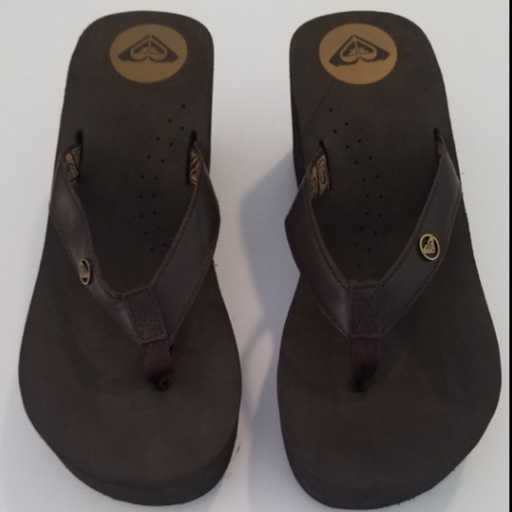 Roxy Platform Wedge Sandal Brown